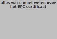 info EPC certificaat